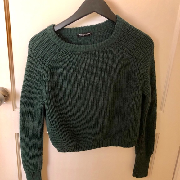 SOLD ORIGINAL AA Cropped Green Fisherman Sweater - Picture 2 of 2